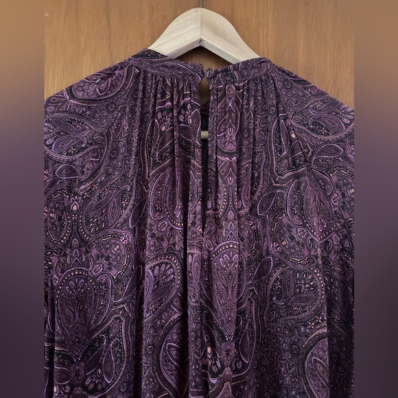 a new day Long Sleeve Purple Paisley Dress - Picture 2 of 3